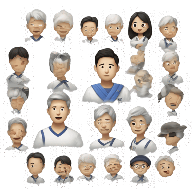 배경은 연두색으로 노트북을 보고 있는 핑크색 긴 머리 여자를  emoji