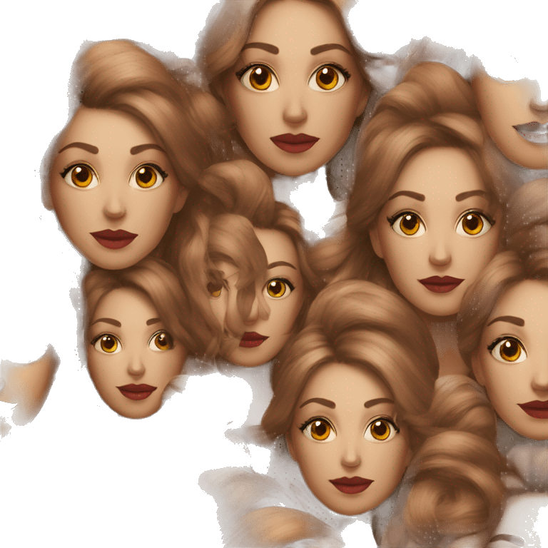 hyperrealistic woman elegant brown emoji