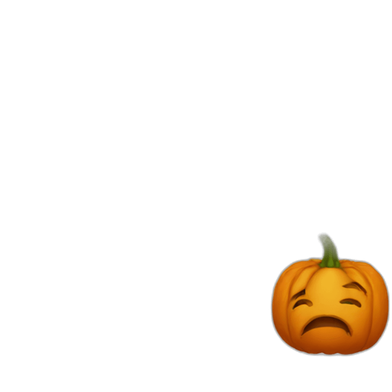 crying pumpkin emoji