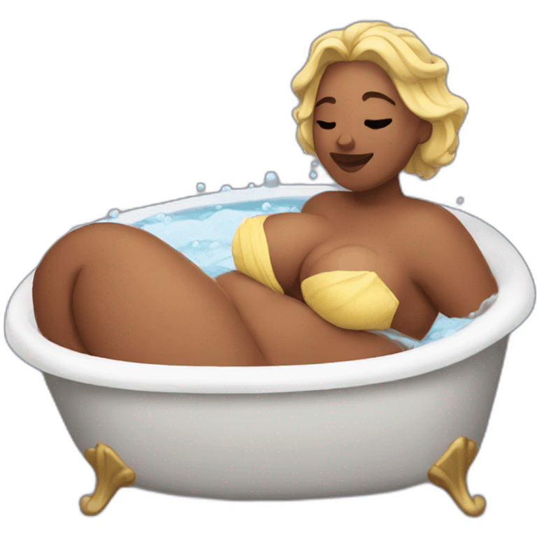 Thicc Woman bathing emoji