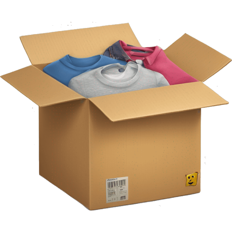 cardboard box full of clothes emoji