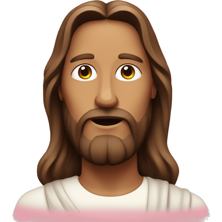 jesus with a pink cross  emoji