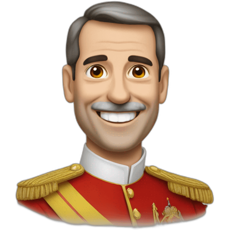 Felipe VI sonriendo mucho emoji