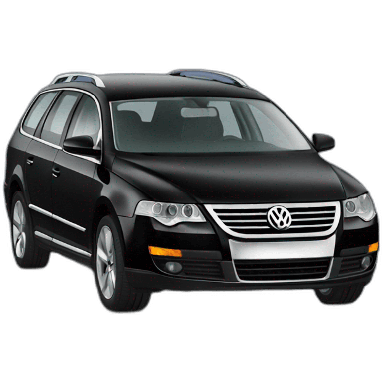 black volkswagen passat b6 variant emoji