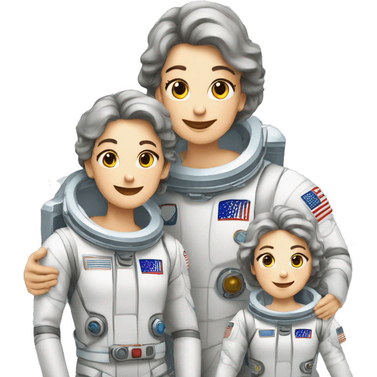 Astronautas fazendo coração com as mãos  emoji