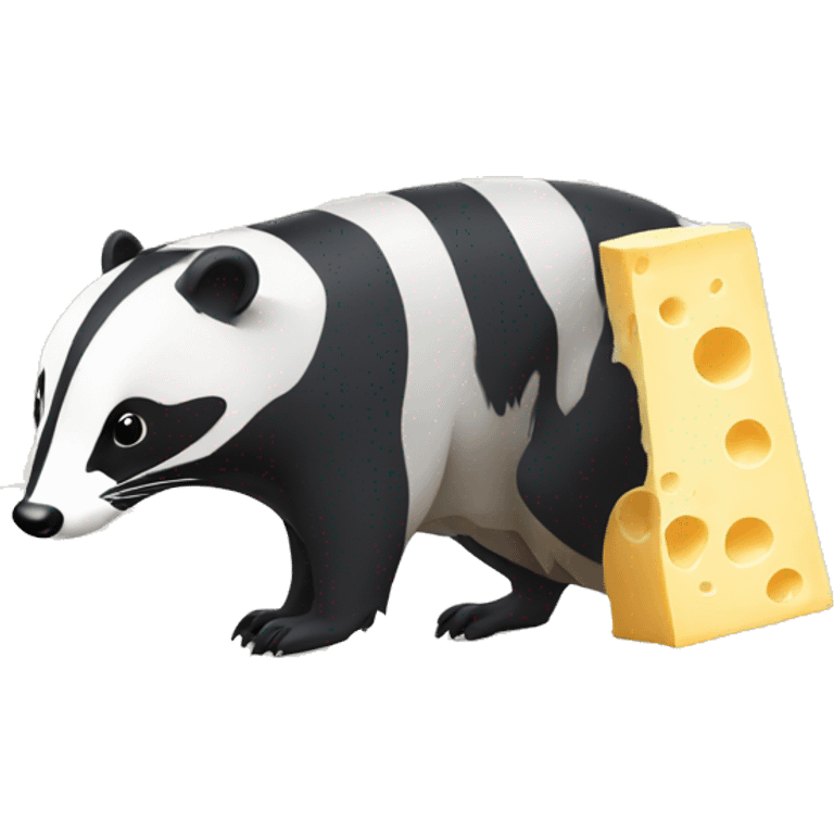 badger eating cheese emoji