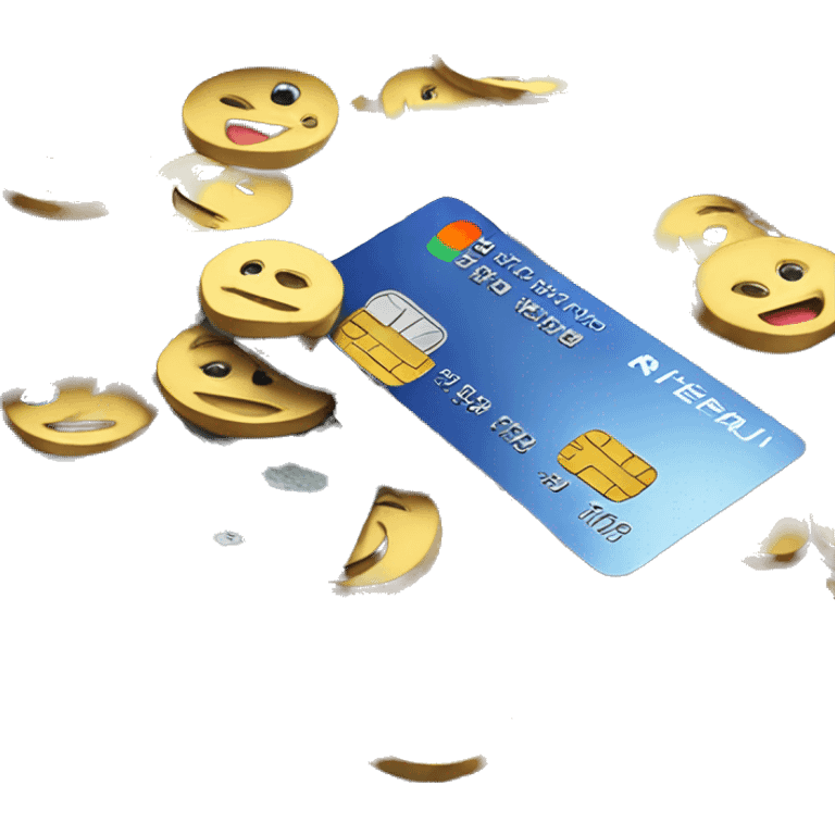 stack of credit cards with numbers and emv chip emoji