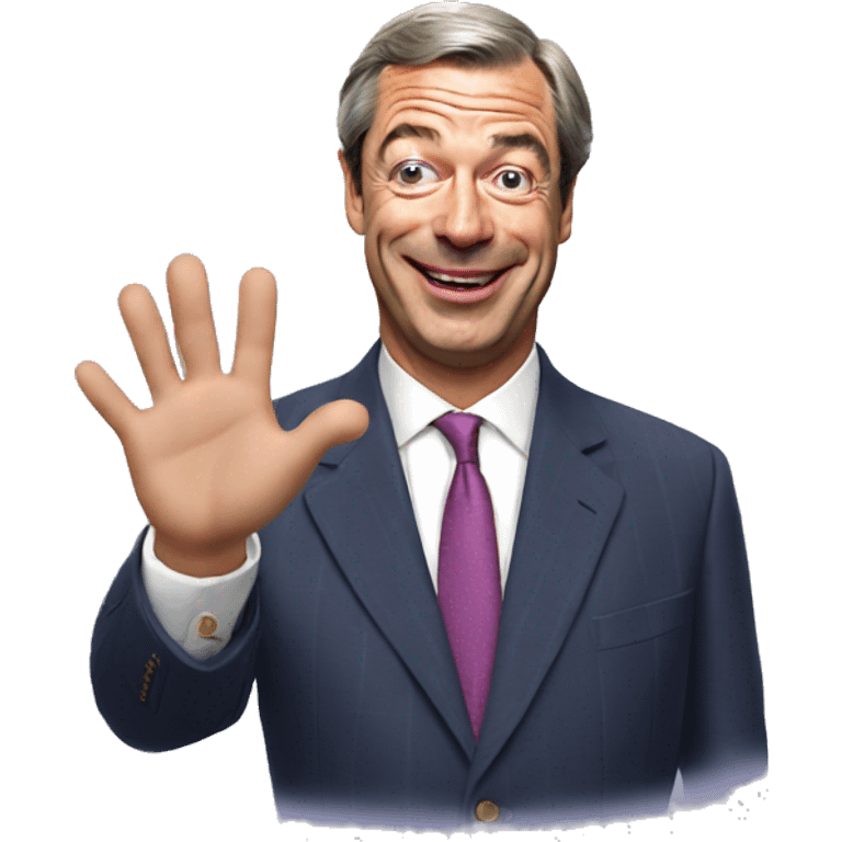 Nigel Farage waving emoji