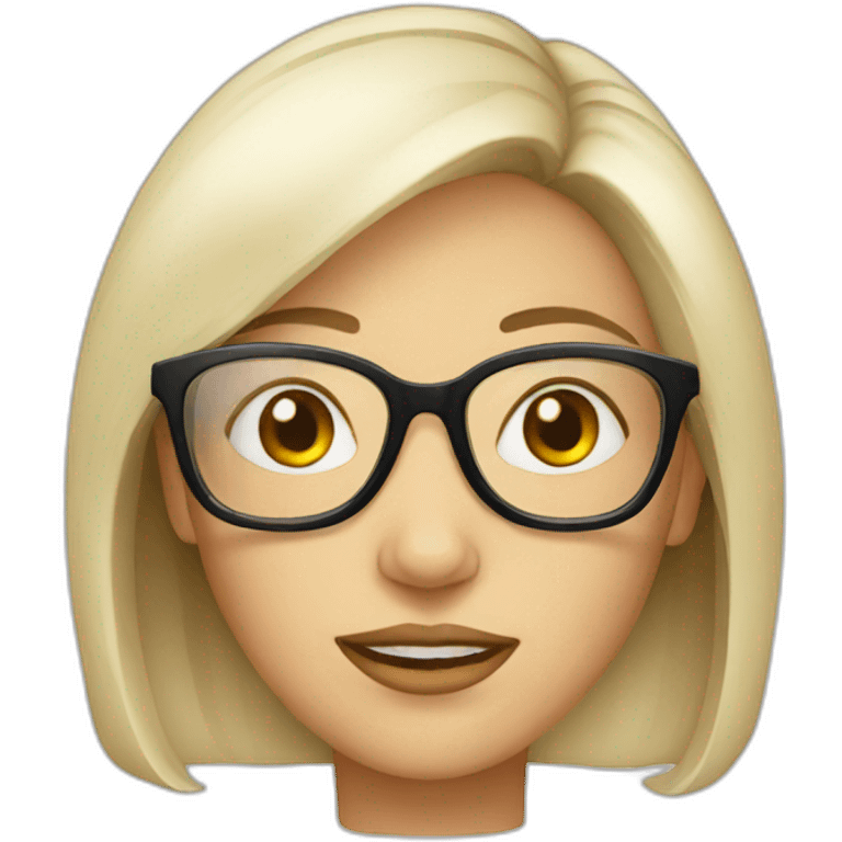 lady glasses  emoji