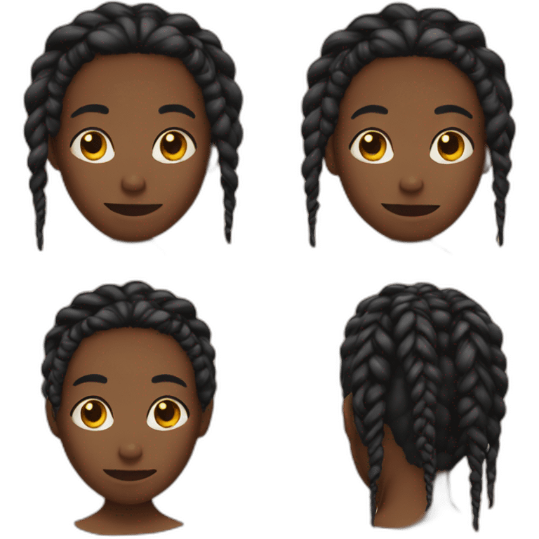 Black gays with a braids emoji