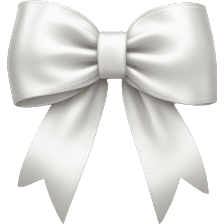 white satin bow emoji