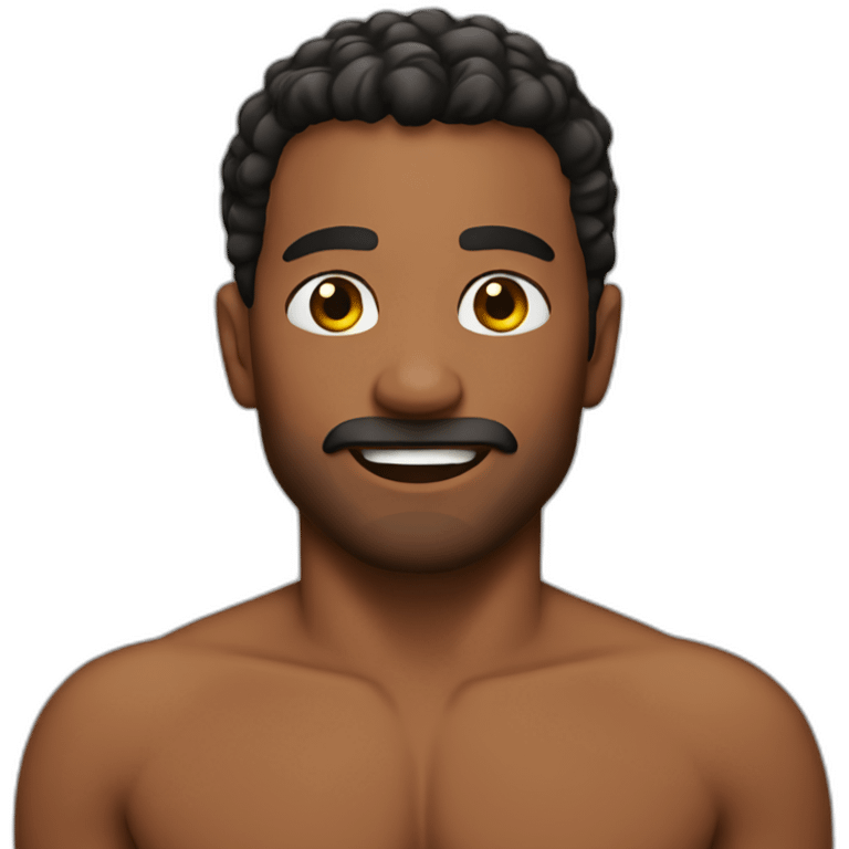 shirtless man emoji