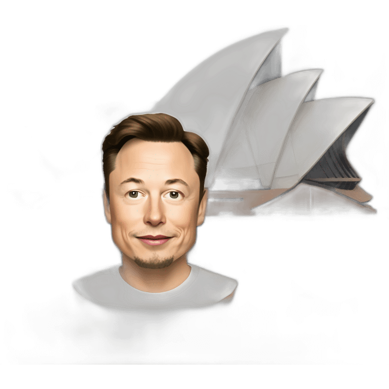 Elon musk with opera house emoji