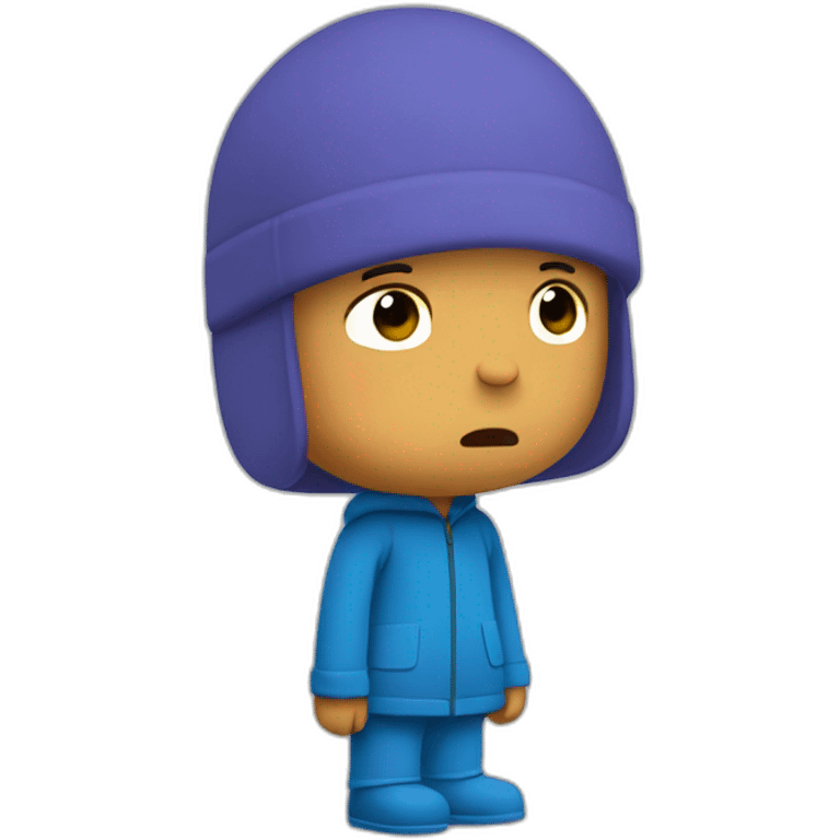 Pocoyo acting suspicious emoji