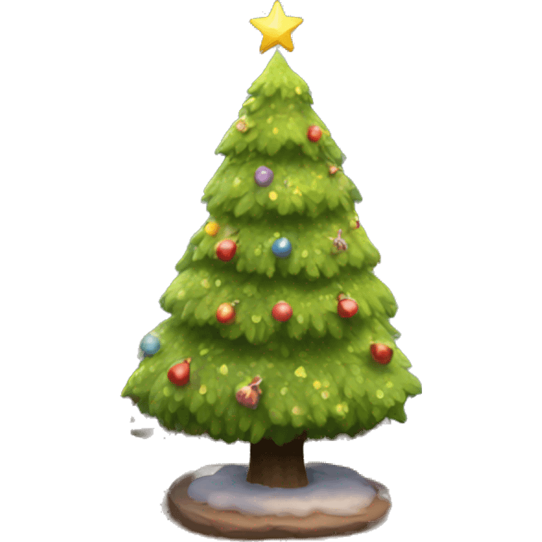 Cute cozy Christmas tree emoji