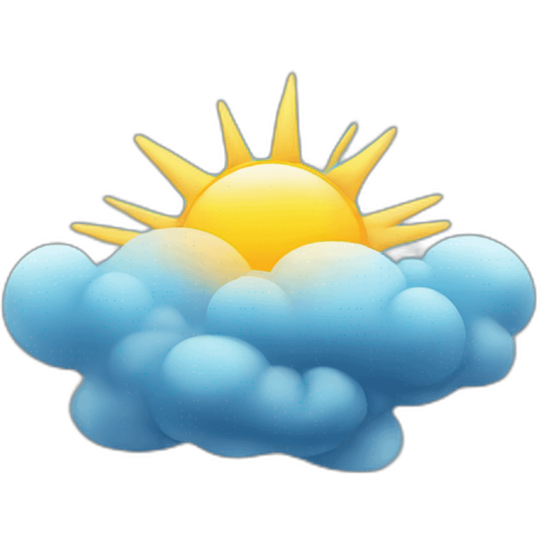 Sol y nube emoji