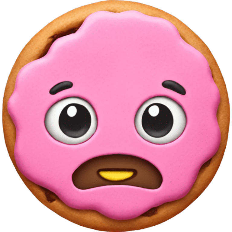 Pink cookie emoji