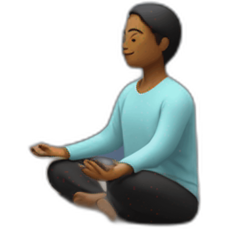 meditating on a mountain top emoji