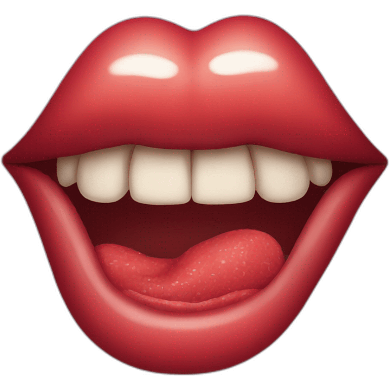 rolling stones mouth emoji