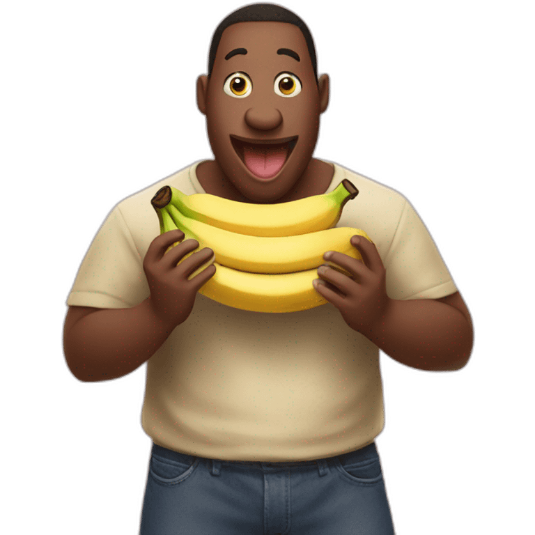 Hams eats a banana emoji