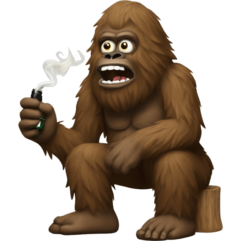 Sasquatch smoking bong  emoji