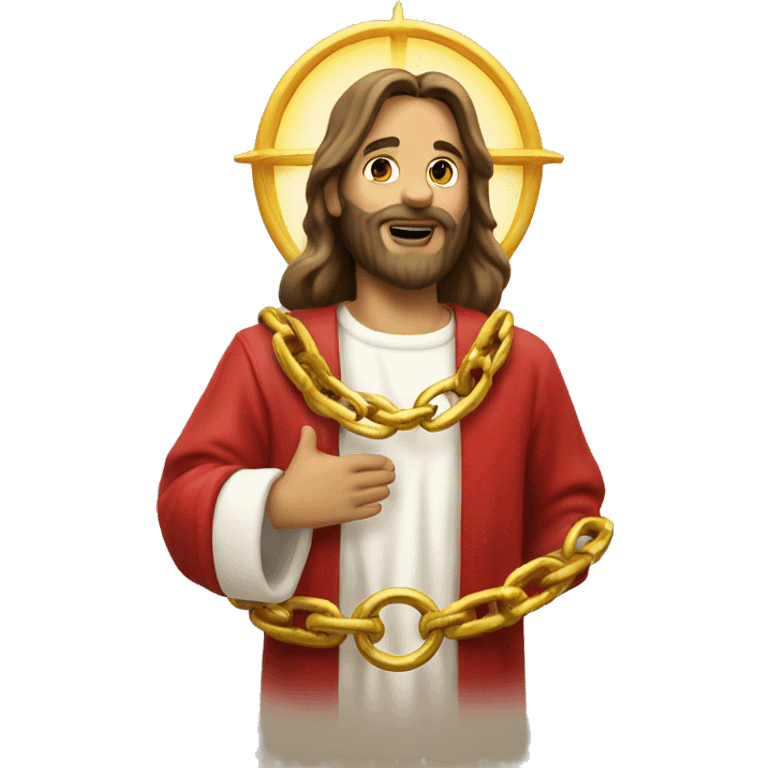 Jesus chain but with Santa Claus instead emoji