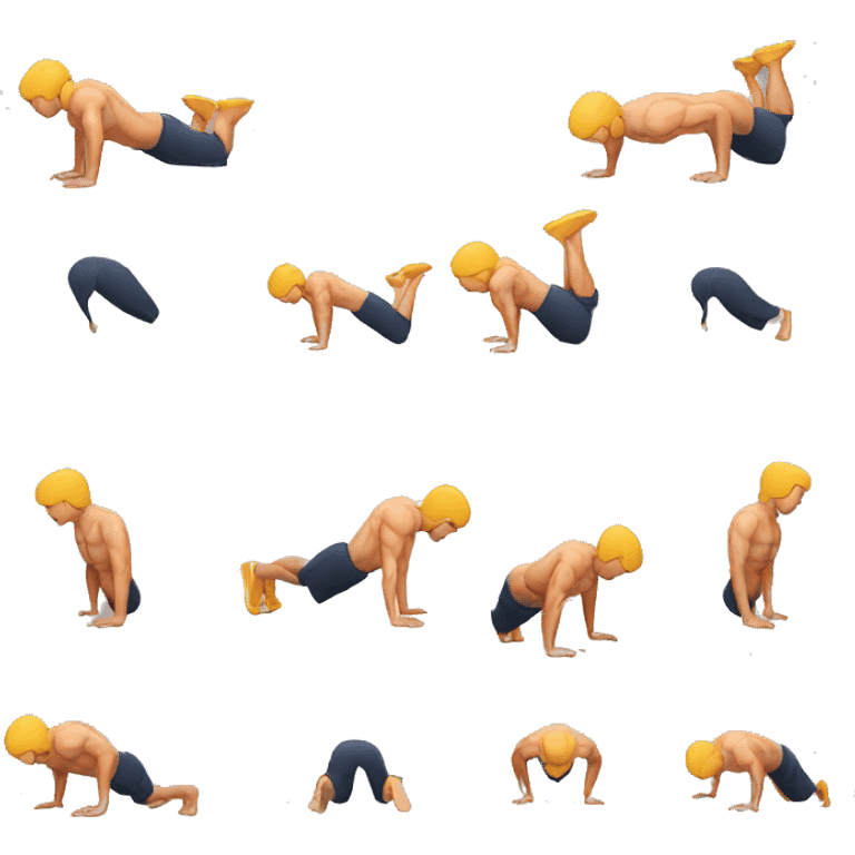 a man doing wall push ups emoji