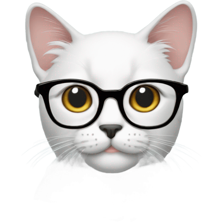 A cat with glasses on  emoji