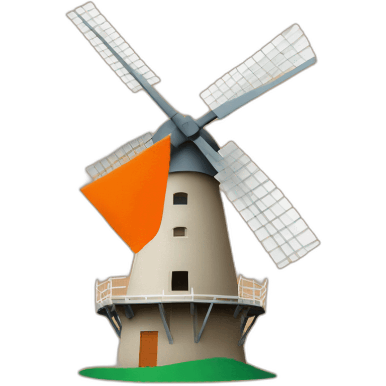 windmill in front of dutch flag background emoji