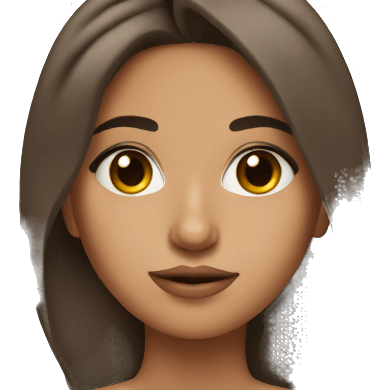 brown haired slim mexican girl with makeup on emoji