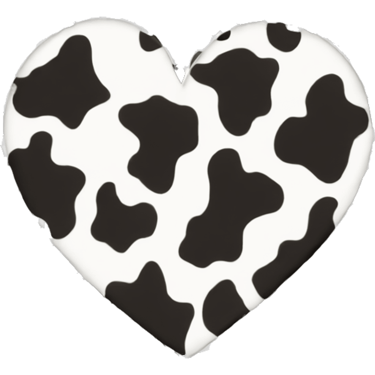 Cow print in a heart emoji