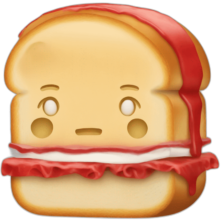 A red sandwich emoji