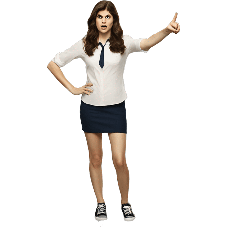 Alexandra Daddario pointing on you emoji