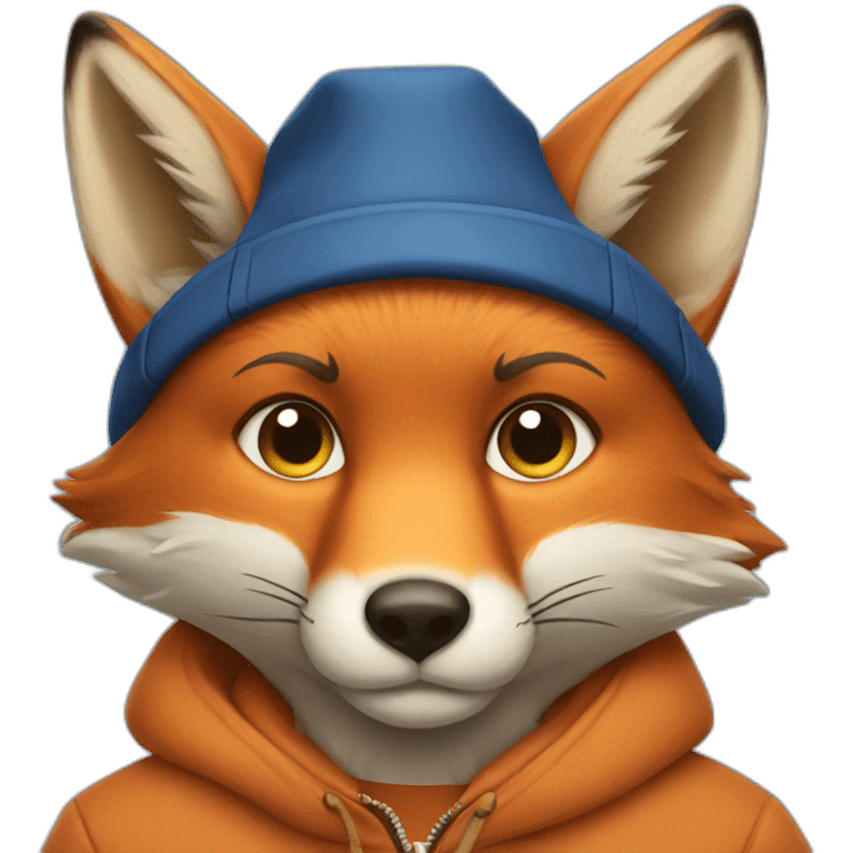 Fox wears blue shirt emoji