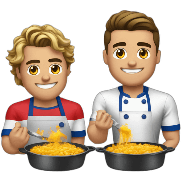 Ronaldo And Griezmann emoji cooking emoji