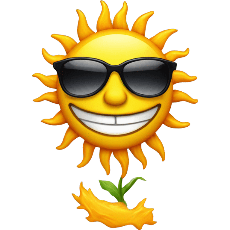 Sun with sunglasses emoji