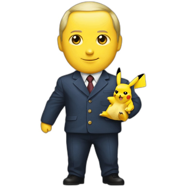 Putin holding a pikachu emoji