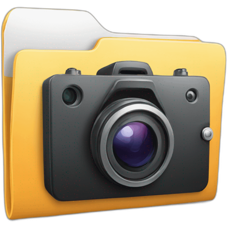 Folder with video camera emoji