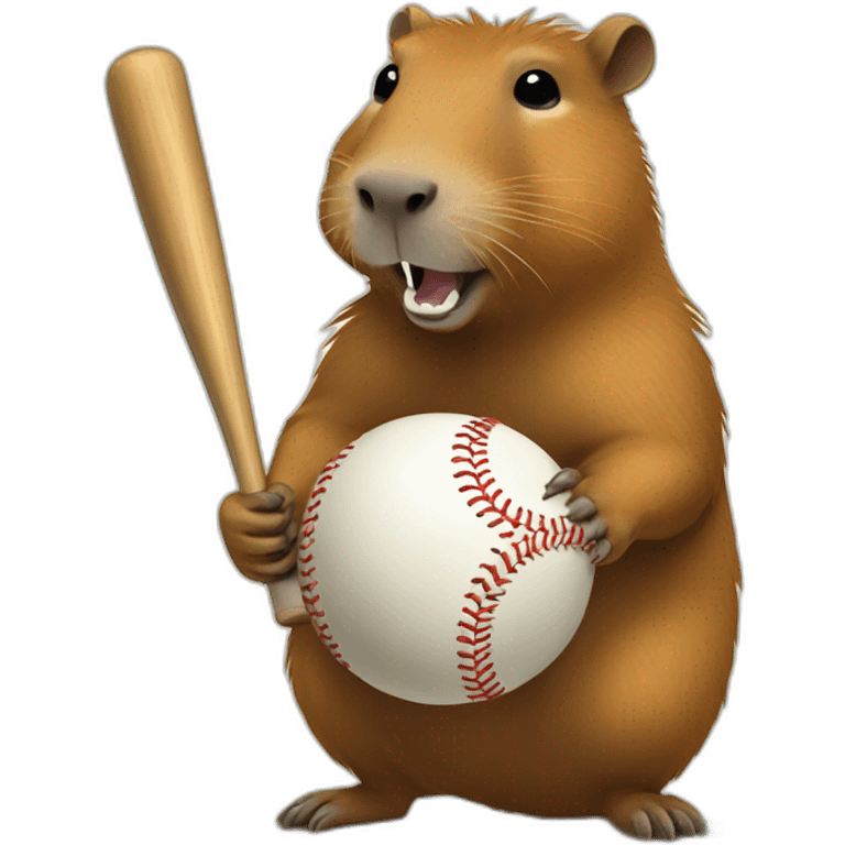 capybara playing baseball emoji