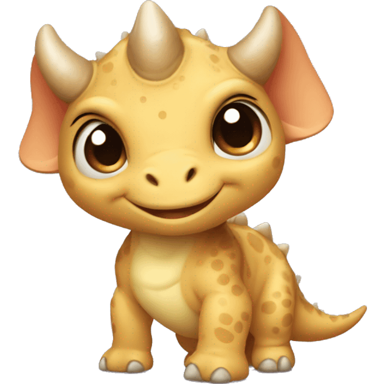 cute baby triceratops emoji