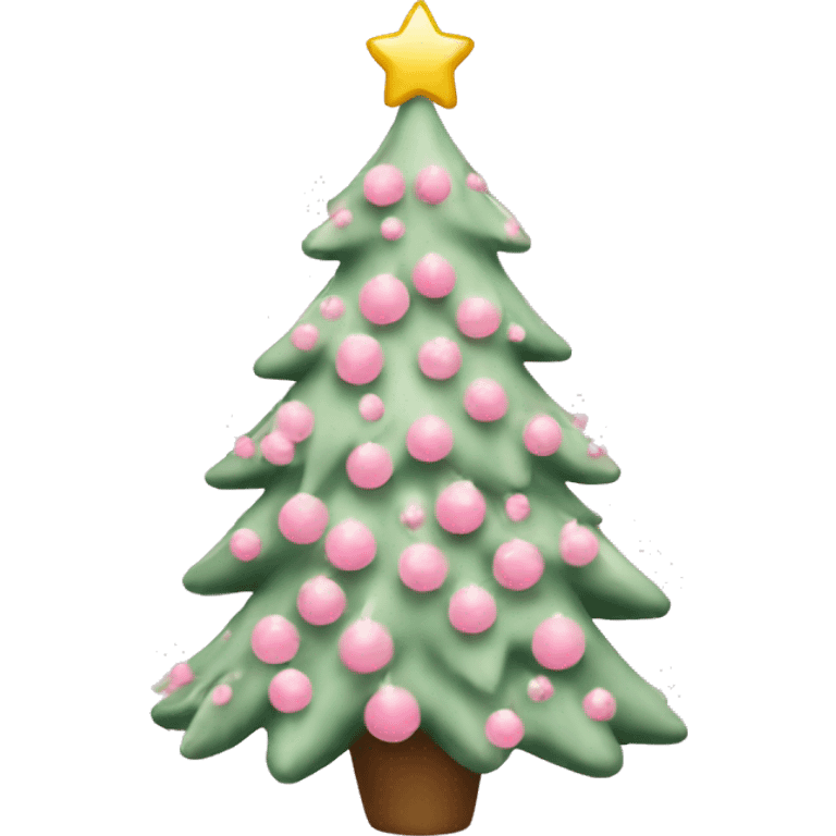 Light pink Christmas tree emoji