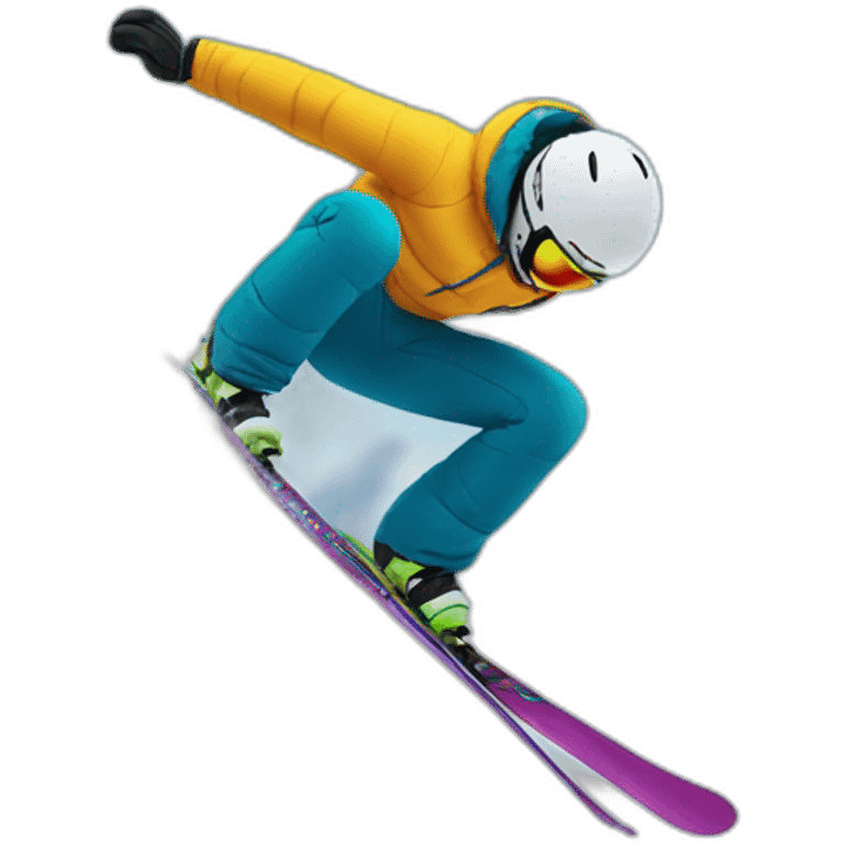 a skier doing a backflip  emoji