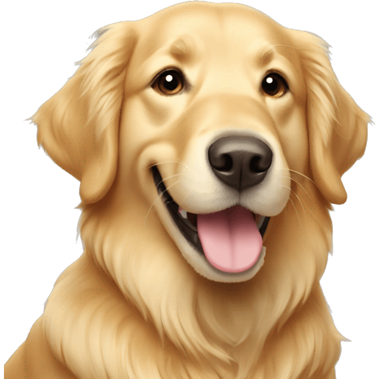 Smiling golden retriever  emoji