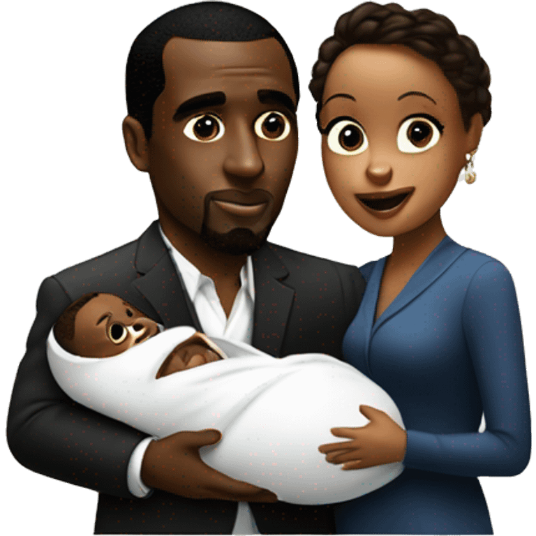 P diddy holding baby  emoji