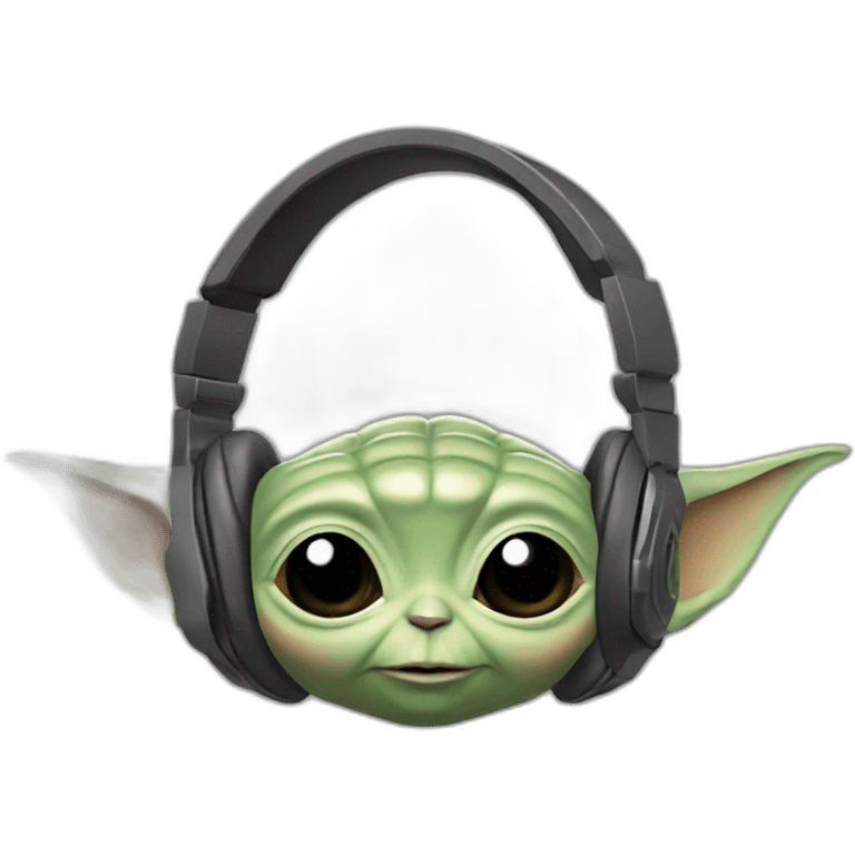 baby yoda dj headset emoji