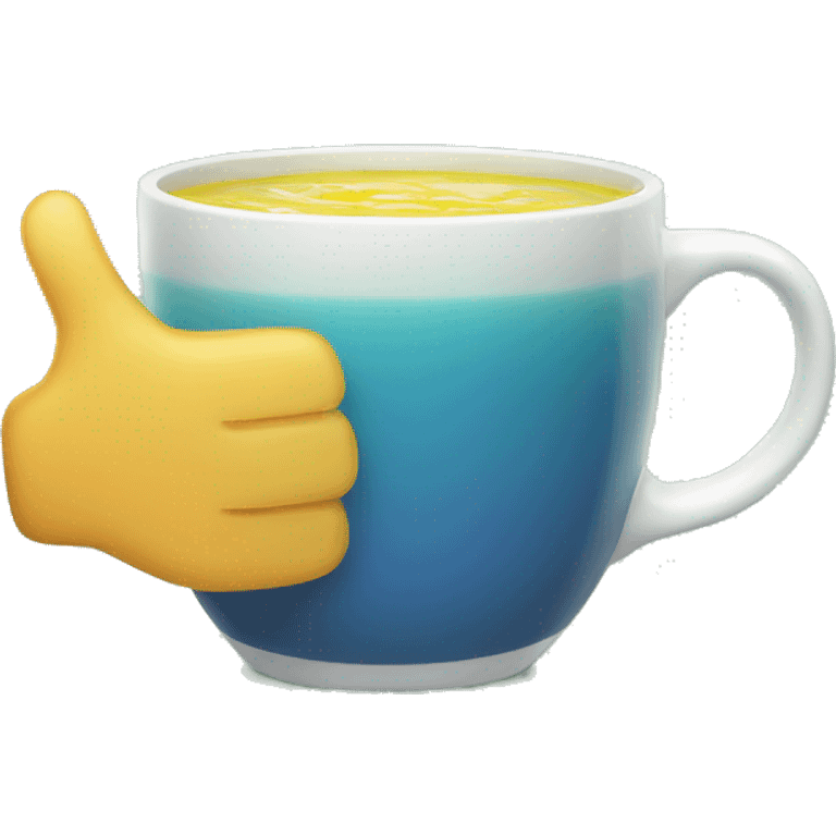 thumbs up mug of broth emoji