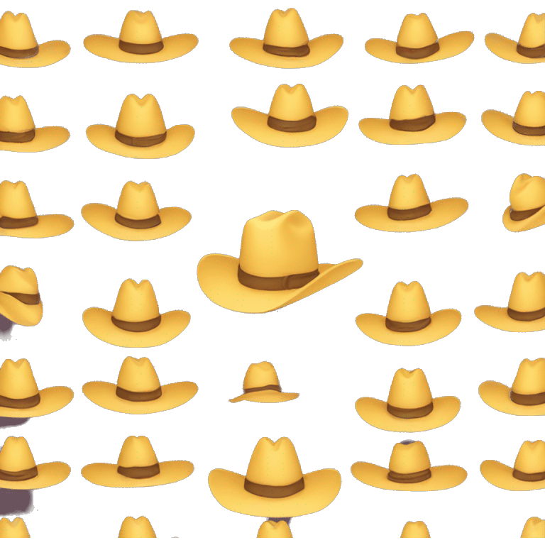 sad face emoji with a cowboy hat  emoji