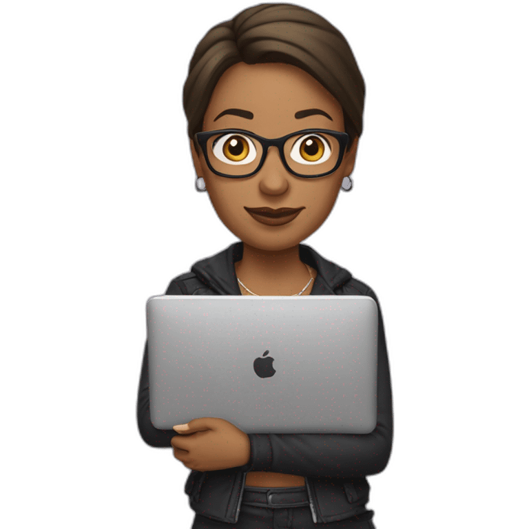 Dawne "the rock"  johnson holding laptop emoji