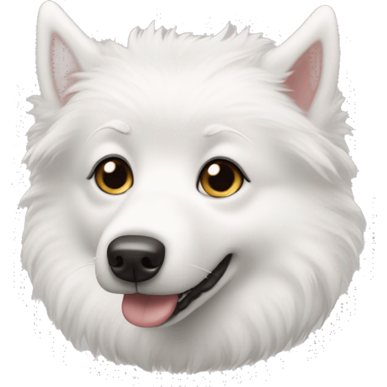 White American Eskimo dog emoji