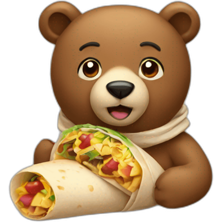 bear with burrito emoji